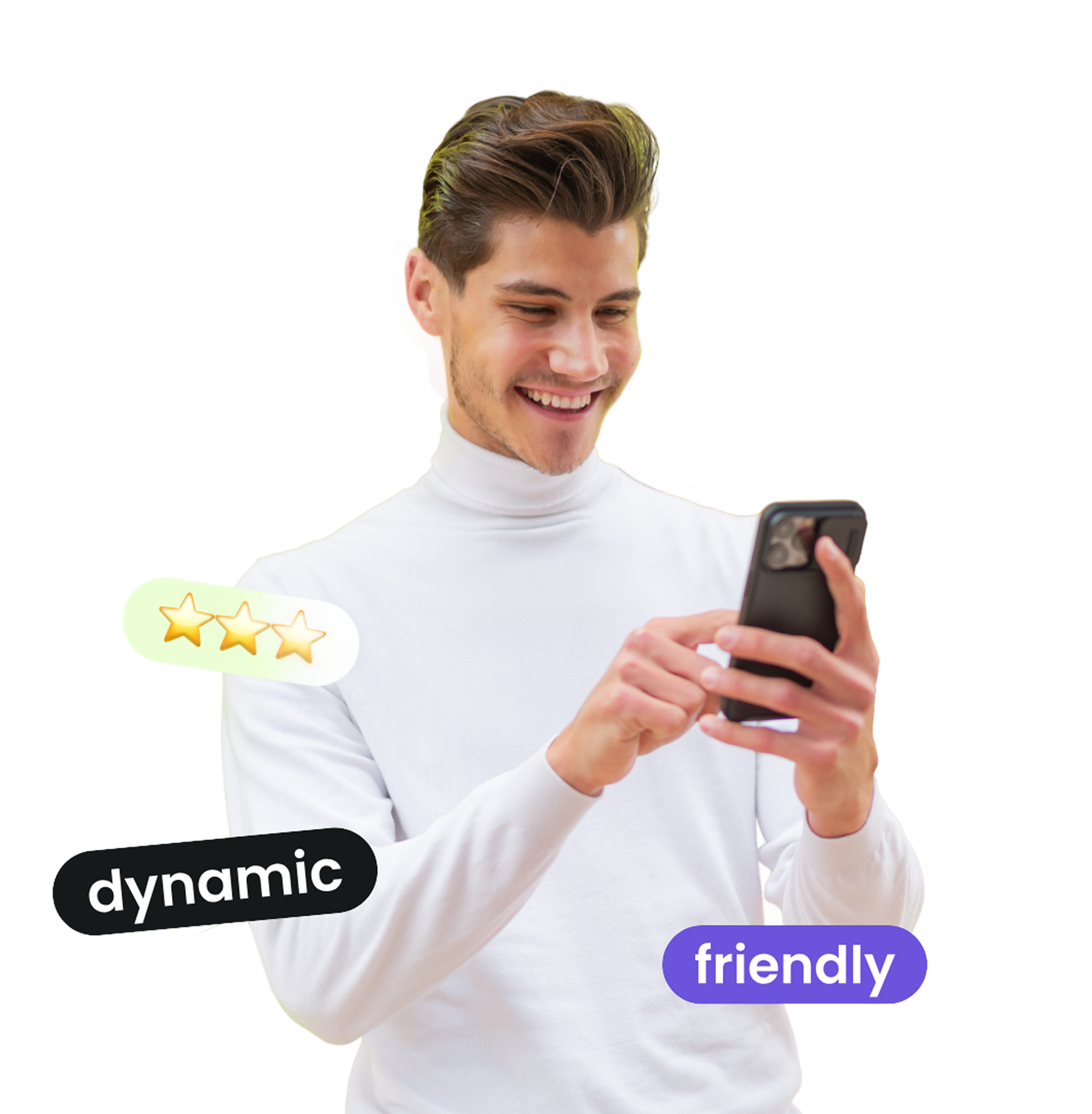 Man using a phone